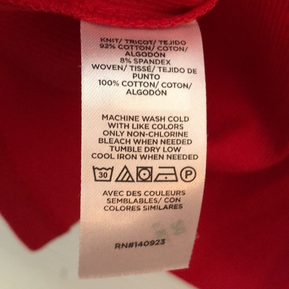 NWT LOFT red ribbed tank top with adjustable, tying straps. - Picture 4 of 4